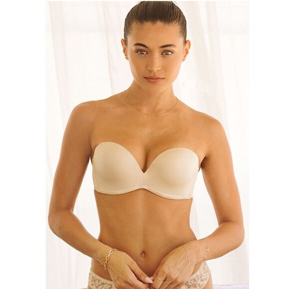 Upbra Convertible Strapless Bra Nude (Champangne) 32DD Cleavage & Lift Control - Picture 1 of 16